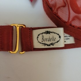 Bordelle Cabaret Sheer Strappy Bordeaux Bra NWOT Size 34DD/36D