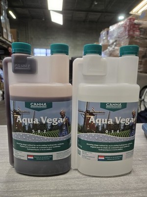 Canna Aqua Vega Nutrients For Hydroponics- 1L Bottles- Parts A & B