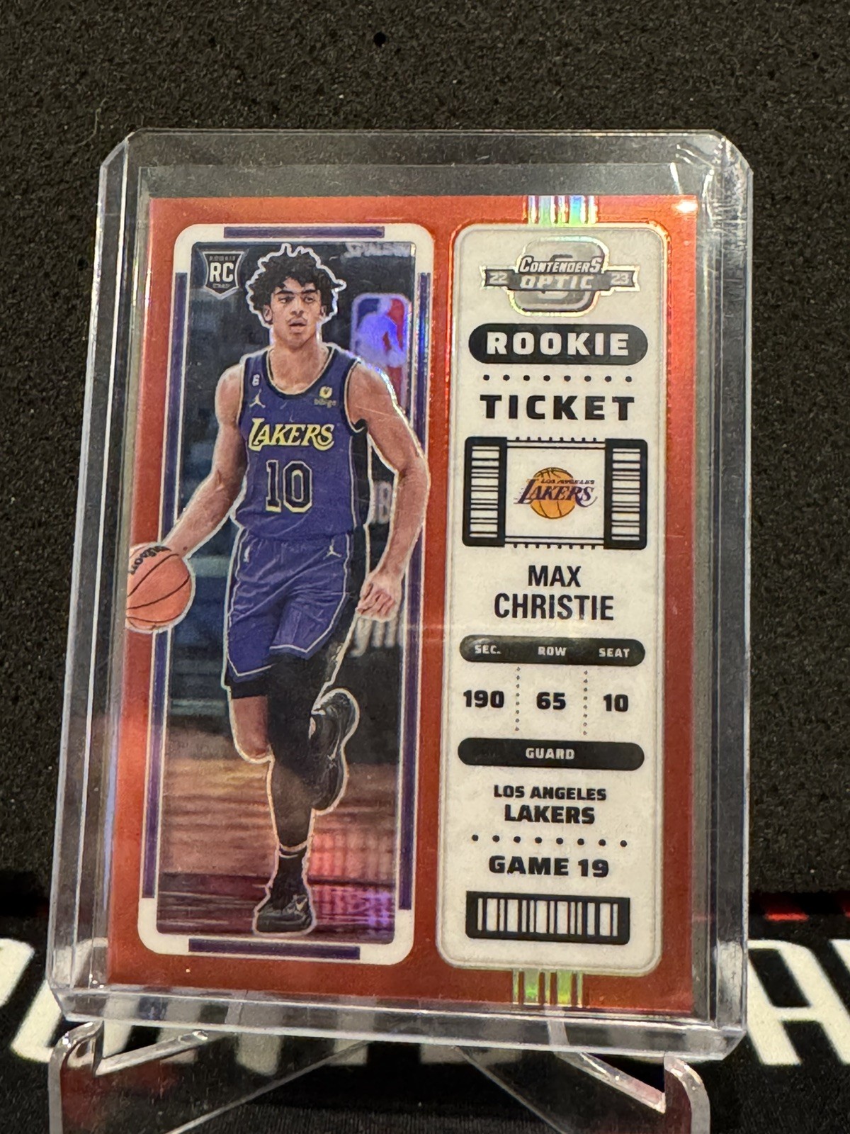 Max Christie 2022-23 Panini Contenders Optic Rookie RC RED Prizm Lakers #15🔥🔥