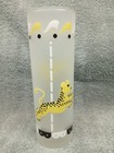 Vintage Libbey Frosted Highball Glass Carousel Yellow Leopard Merry-go-round — photo 1