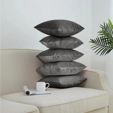Velvet Cushions Filled Pack of 8 Large Decorative Sofa Throw Cushion with Covers