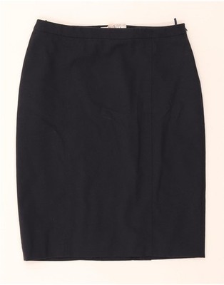 Marella Damen Bleistiftrock UK 10 Small W27 dunkelblau Viskose AT09