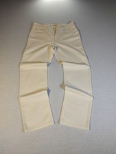 Zerres Jeans Damen Gr 42 Beige Slim Fit Tapered Fit Damenhose Casual Jeans