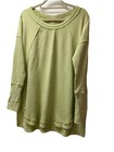 Soft Surroundings Sz Xl Chartreuse, Cotton Blend Round Hem Sweatshirt /Top New