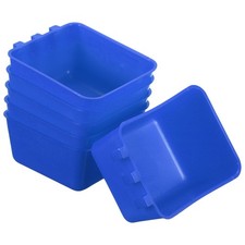 Cage Cups, 4.9x3.7x2.4 Inch Parakeet Feeder Bird Cage Blue, 6 Pcs 