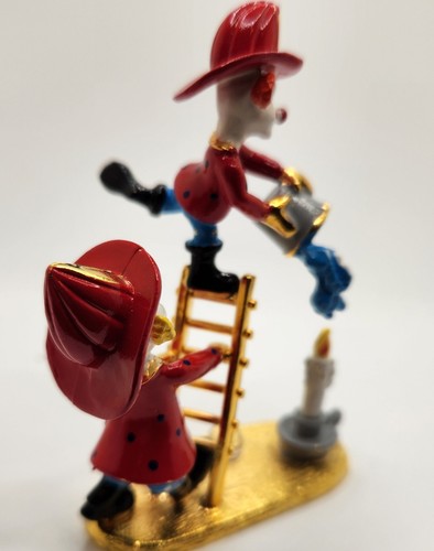 "Firemen On Ladder" Spoontiques Clown Swarovski Crystals Gold Plating - Picture 2 of 2
