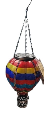 Heißluftballon Solar Laterne groß rot blau gelb nagelneu