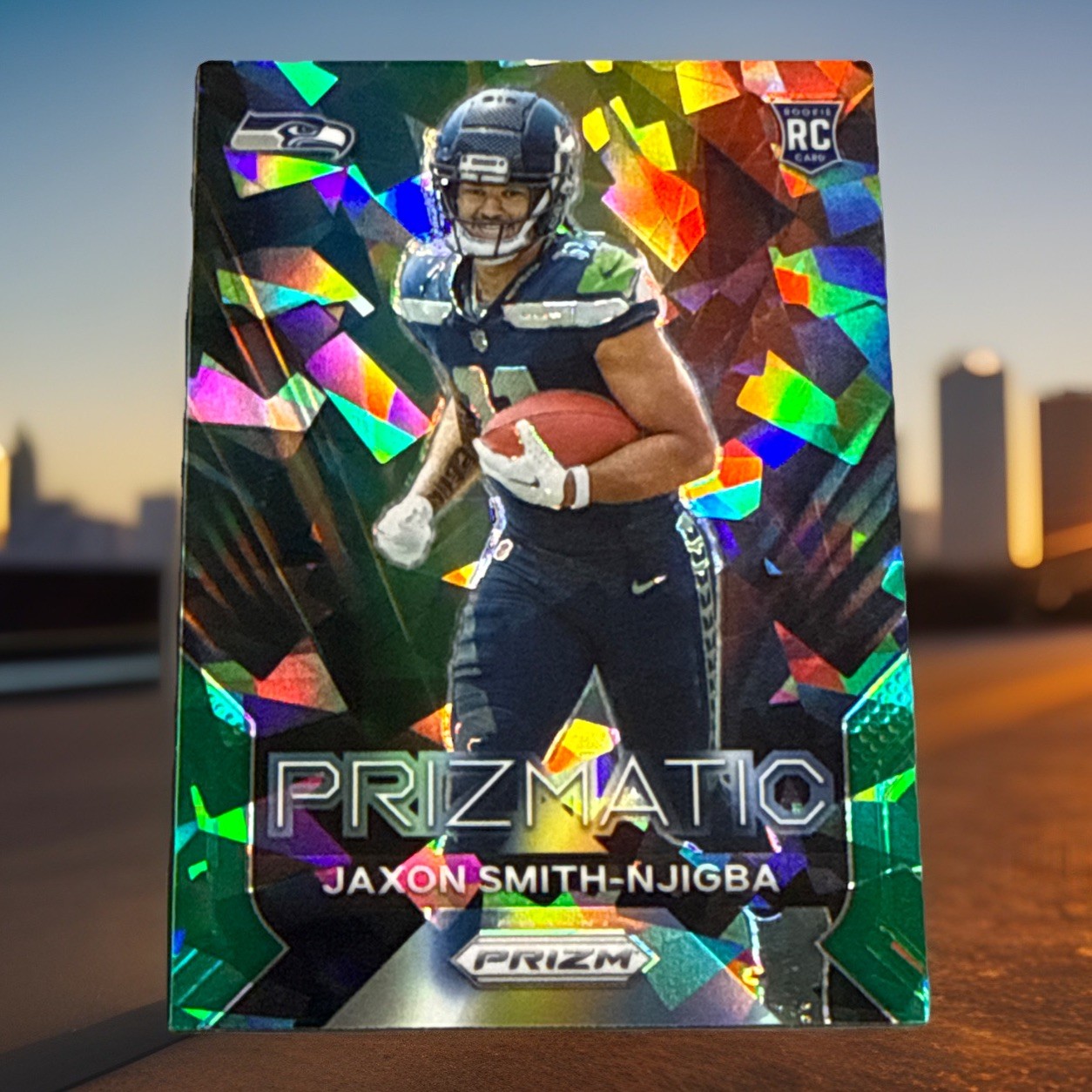 2023 Panini Prizm - Prizmatic Jaxon Smith-Njigba #1 Green Ice Prizm (RC)