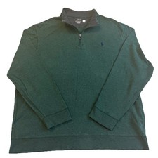Polo Ralph Lauren Men's Dark Green Quarter Zip Pullover Size XXL
