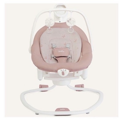 Joie elektrische Babyschaukel rosa/weiß Sterne & Tiere mit Spielbügel