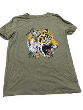 Cat Jack Kids Olive Green Tiger Graphic Tee XXL