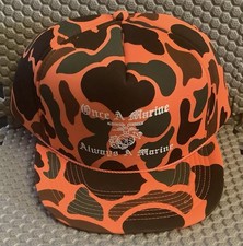 U.S. Marine Corps "Once A Marine, Always A Marine" USMC Orange Camo Hat/Cap