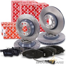 FEBI BREMSSCHEIBEN+BELÄGE VORNE+HINTEN FÜR AUDI A3 SKODA SUPERB 3 VW PASSAT B8