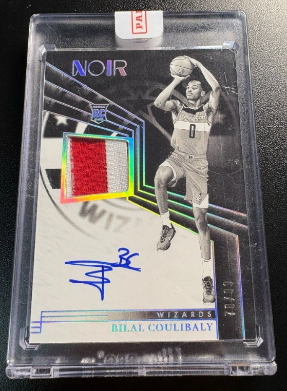 Bilal Coulibaly 2023-24 Panini Noir RC Auto Patch Black White /99 #329