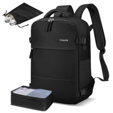 Zaino da trasporto borsa da cabina nero 45x32x17 cm bagaglio a mano tracolla laptop