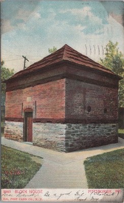 Fort Pitt Block House Pittsburgh PA Historic Stone Brick Building 1906 Postcard