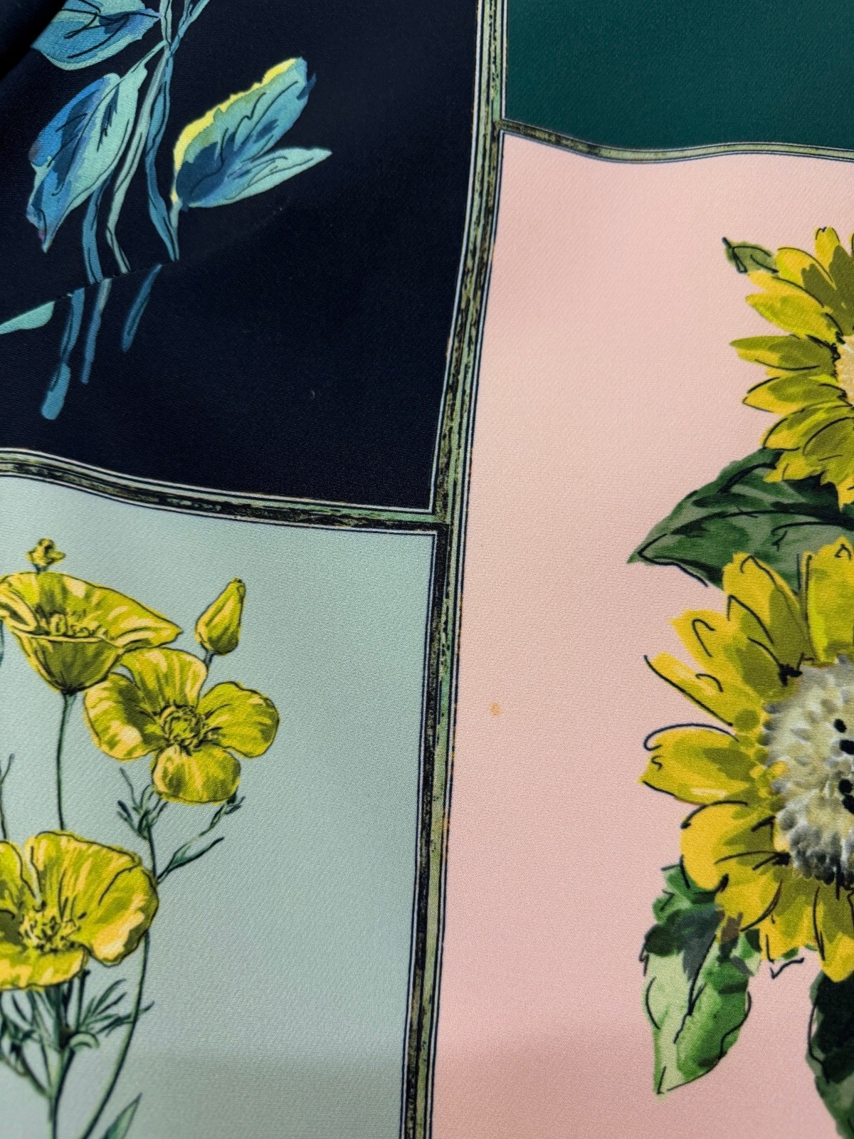 Lela Rose Floral Portrait Patchwork Print Balloon… - image 6