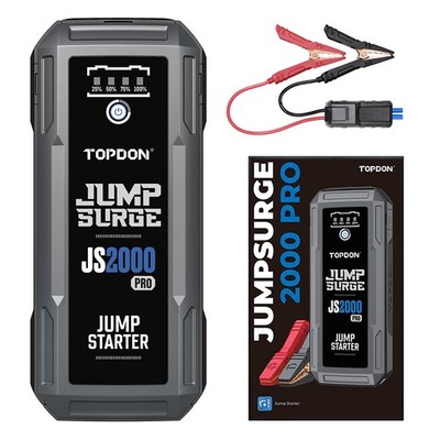 !! TOPDON JS2000PRO 12V Battery Booster Portable Jump Starter With Battery Test
