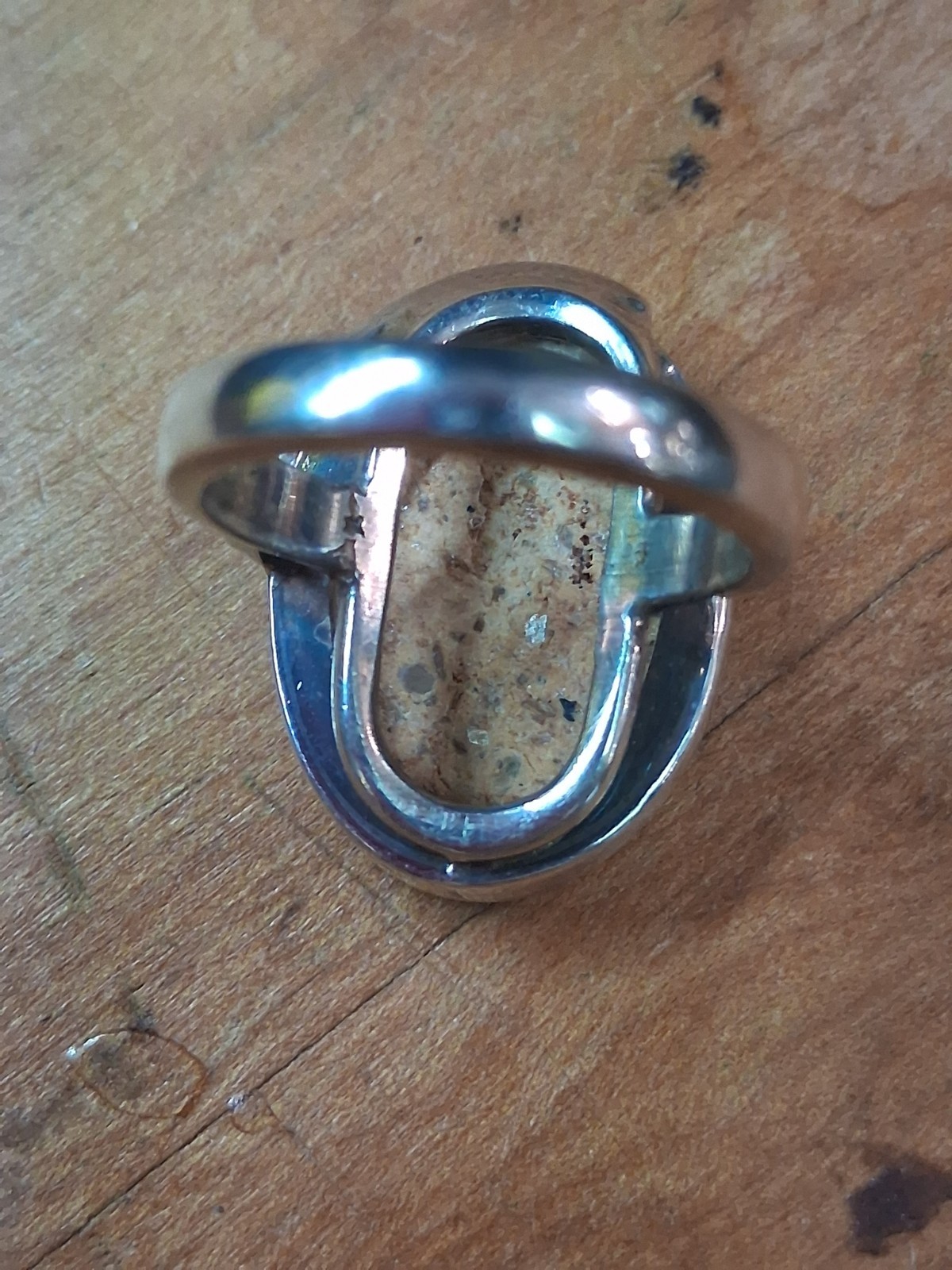 Solid 925 Sterling Silver Untreated Turquoise Ova… - image 4