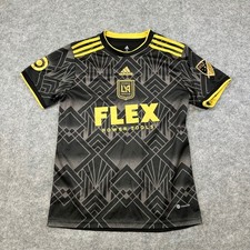 Adidas LAFC Soccer Jersey Mens Small Black Gold Los Angeles Football Club Shirt