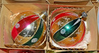 🌟 VINTAGE LRG GERMANY MICA GLITTER 3" GLASS CHRISTMAS ORNAMENTS HAND DECORATED — photo 4