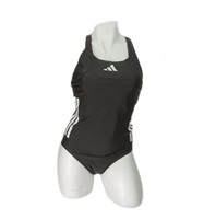 adidas Badeanzug Damen Sportbekleidung 3 Streifen C RüCken Schwarz Weiss Schwim
