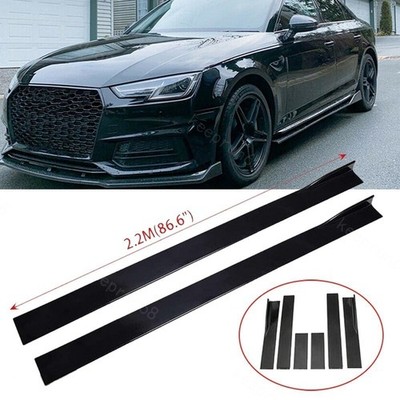 86.6'' Side Skirts Extension Rocker Panel Splitters For Audi A1 A3 A4 A5 A6 A7 A8