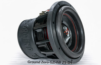 Ground Zero GZHW 25-D1 25cm Subwoofer 2x 1 Ohm 2500 Watt SPL