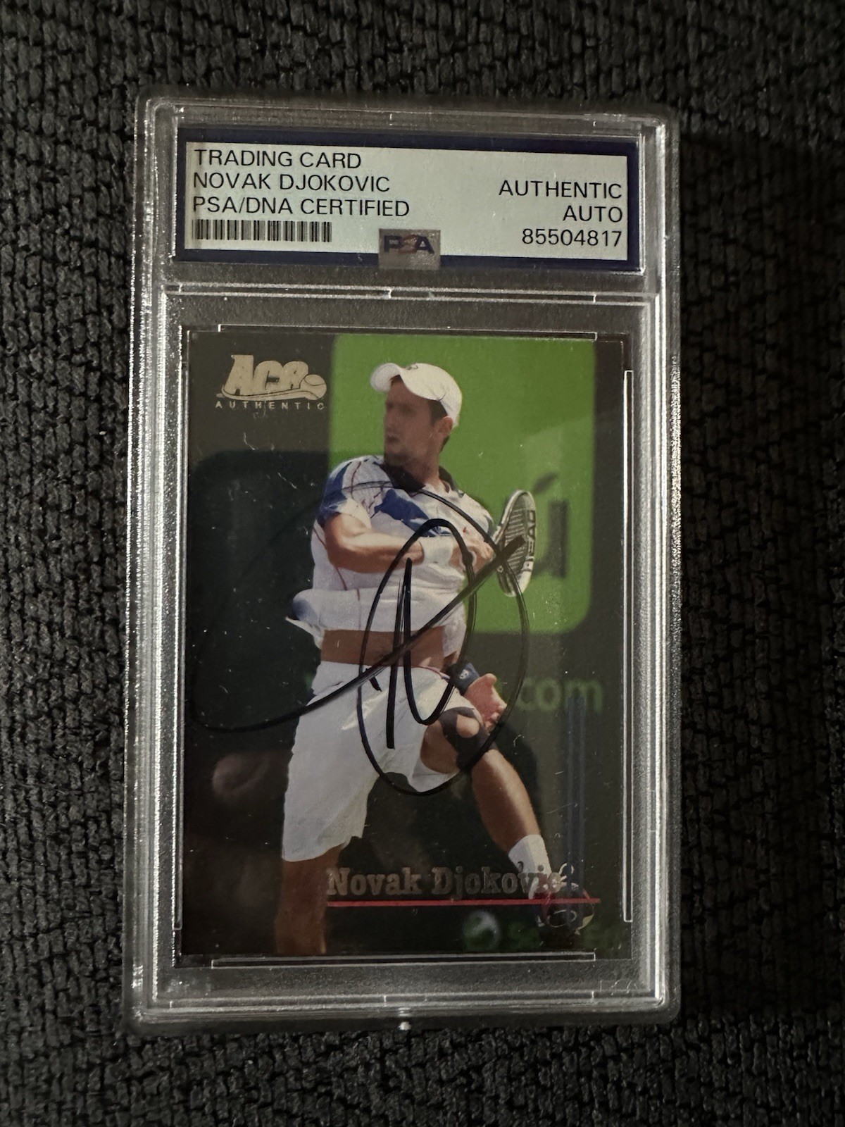 Novak Djokovic Signed 2011 Ace Tennis Trading Card #79 PSA /DNA Slab COA