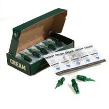 Green Cartridges, 20pcs Japanese Steel Tattoo Needle Cartridges for Metal Grips