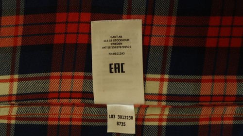 GANT size L Outdoor Men's Casual Shirts Orange Striped NEW - Picture 13 of 14