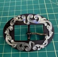 Woman TB-AD-BB Iron and Silver Scroll 3/4" brown
