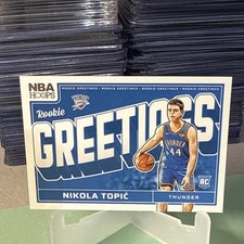 2024-25 Panini Nba Hoops - Rookie Greetings Nikola Topic #20 (RC)
