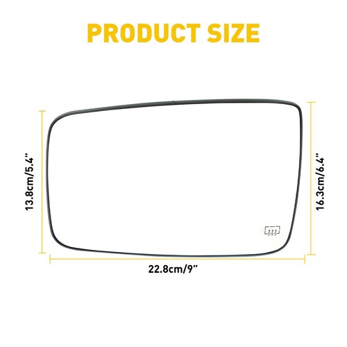 New Mirror Glass For 2011-2022 Ram 1500 2011-2018 Ram 2500 Driver Side Heated - Bild 6 von 16