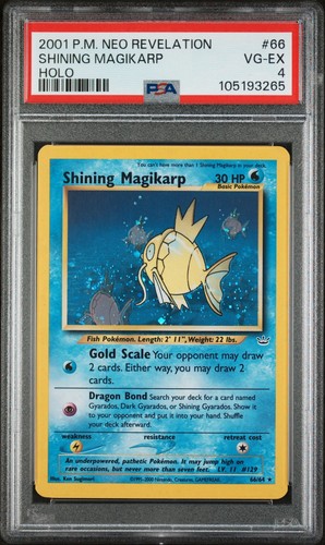 2001 POKEMON NEO REVELATION #66 SHINING MAGIKARP-HOLO PSA 4