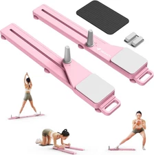 MERACH Pilates Board, Multifunctional Abdominal Plate, Detachable Ab Pink 