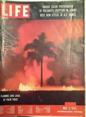 Life International Magazine May 2,1955. eruption in Hawaii. U.S. Homes. Life Int