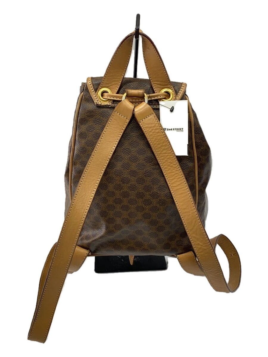 CELINE Old Celine Macadam Pattern Backpack PVC Br… - image 3