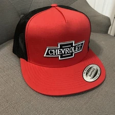 Chevrolet Chevy embroidered patch On  flatbill Snapback Trucker Hat Yupoong