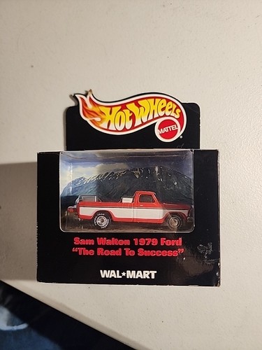 1999 Hot Wheels Sam Walton 1979 Ford "The Road To Success Red Wal-Mart Truck NIB