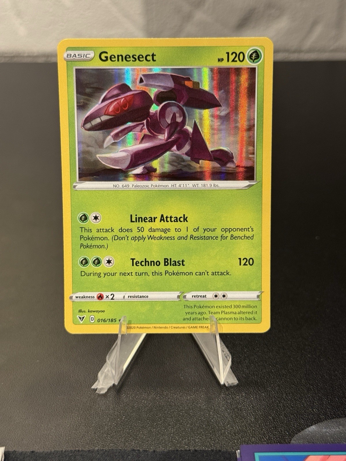 GENESECT 016/185 VIVID VOLTAGE POKEMON (HOLO RARE, NM)