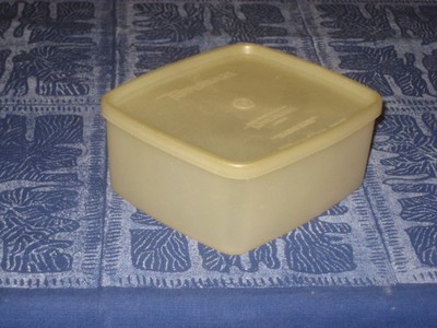 Sammlerstück Vintage mittelgroßer rechteckiger Tupperware Behälter mit Deckel