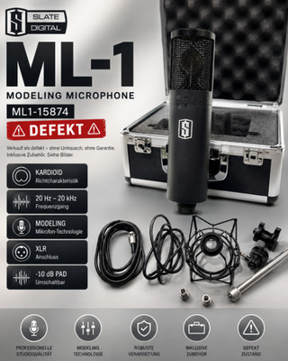   Slate Digital ML-1 Modeling Microphone ML1-15874 Kondensator Mikrofon DEFEKT