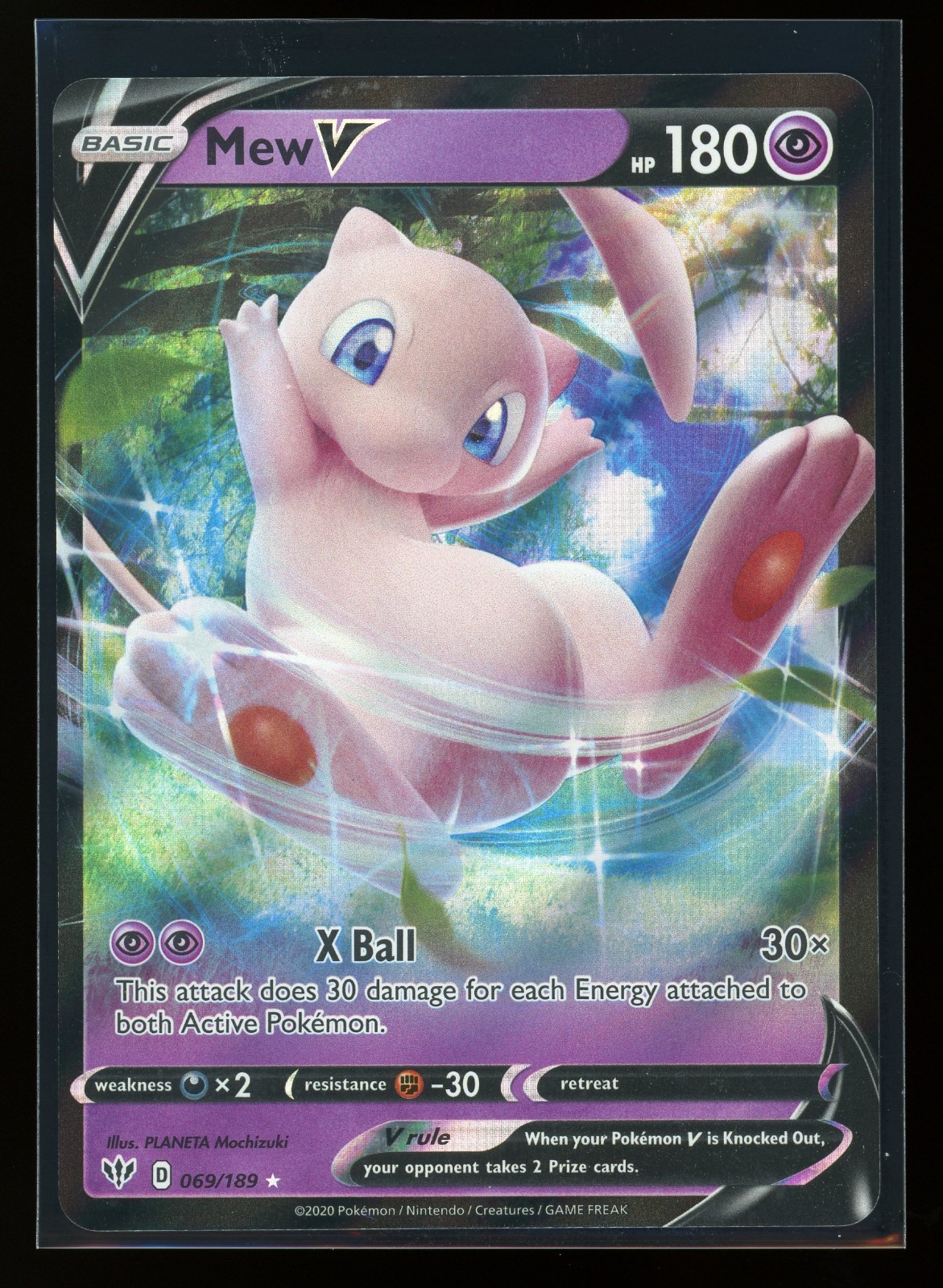 Pokémon TCG Mew v Darkness Ablaze 69/189 Ultra Rare Near Mint Condition