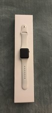 Apple Watch Series 3 GPS 38mm Aluminum Case Silver Sport Wristband White