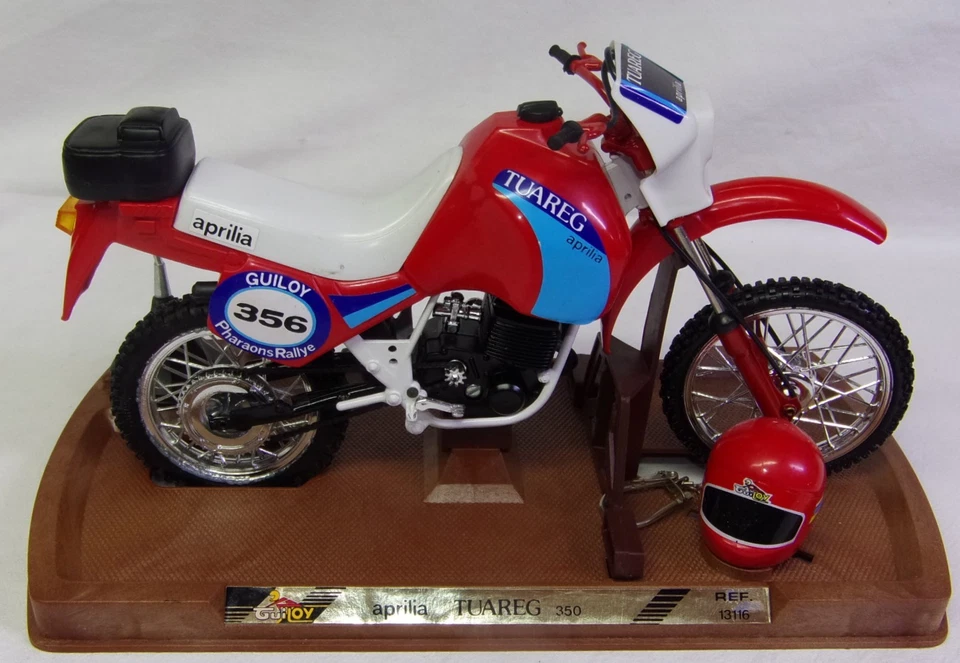 1:10 Guiloy - Motorrad - Aprilia Tuareg 350 - mit Helm Schlüsselanhänger - OVP - Bild 2 von 4