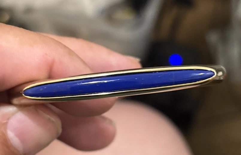 MICHAEL KORS smalto blu tono oro? Pietra? Bracciale con cerniera