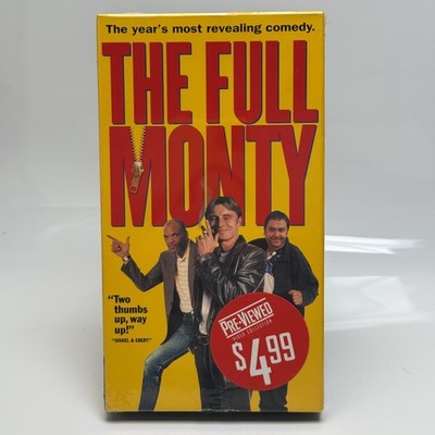 Vintage The Full Monty VHS Movie Comedy 1997 Blockbuster Pre-Viewed Hype R