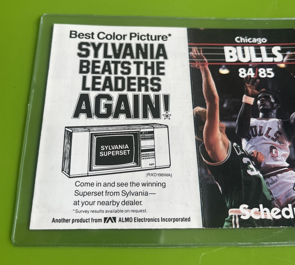1984-85 Chicago Bulls Pocket Schedule Michael Jordan 1st Round Draft Pick - Image 4 of 4