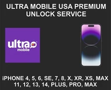 Ultra Mobile USA, iPhone 8, X, 11, 12, 13, 14, Pro, Max, Factory Unlock, Premium